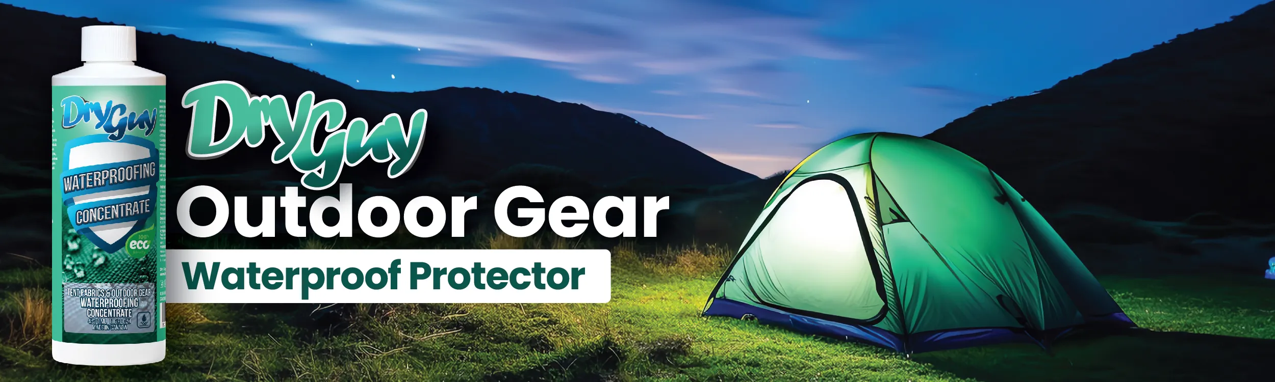 Camping activity with tents and campfire